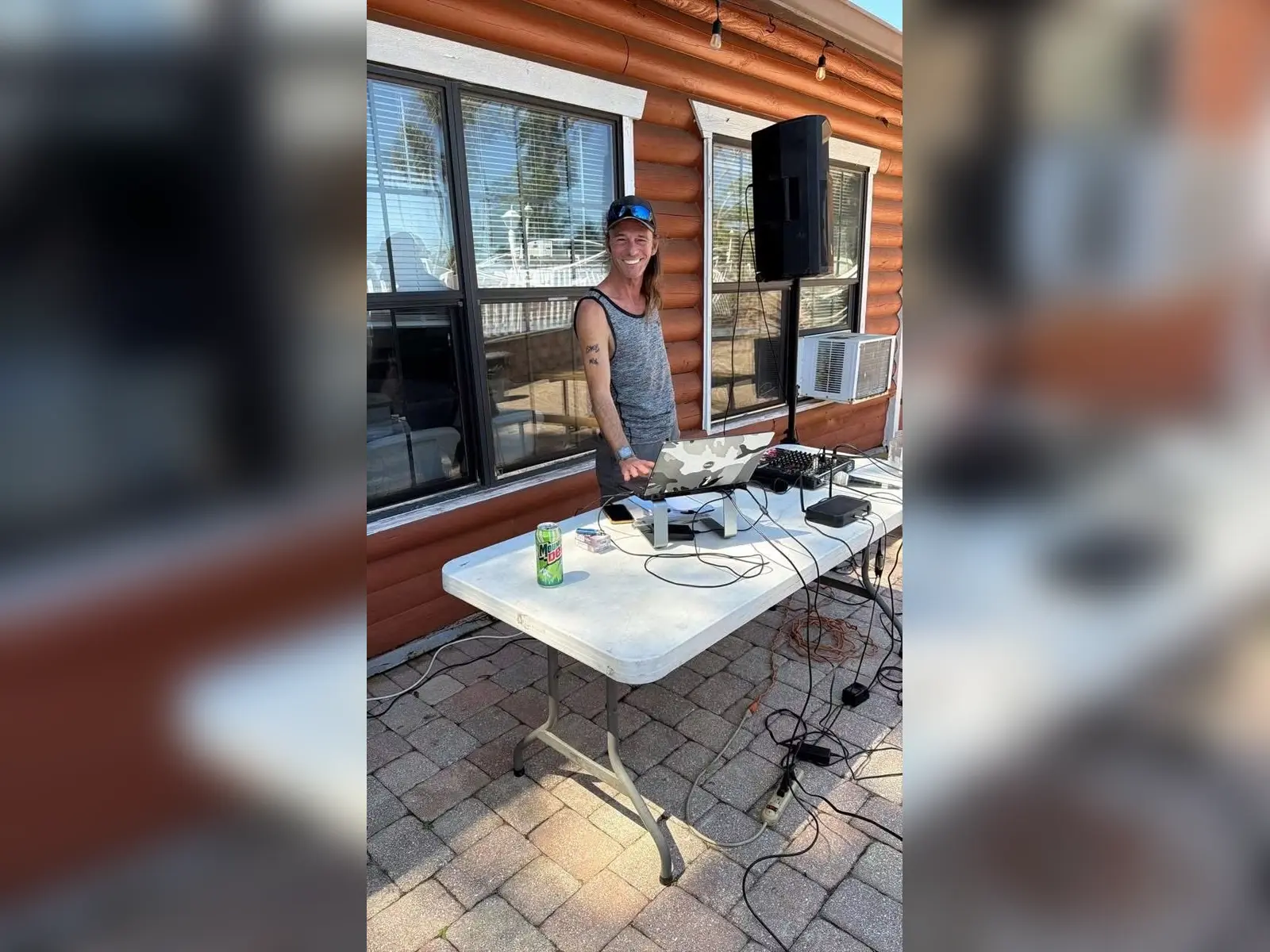 Outdoor music setup for guests at Endless Summer Campground